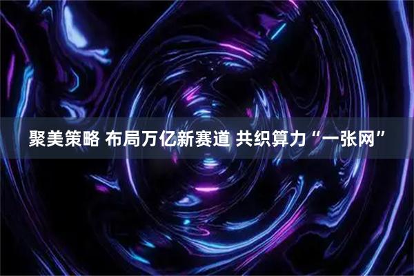 聚美策略 布局万亿新赛道 共织算力“一张网”